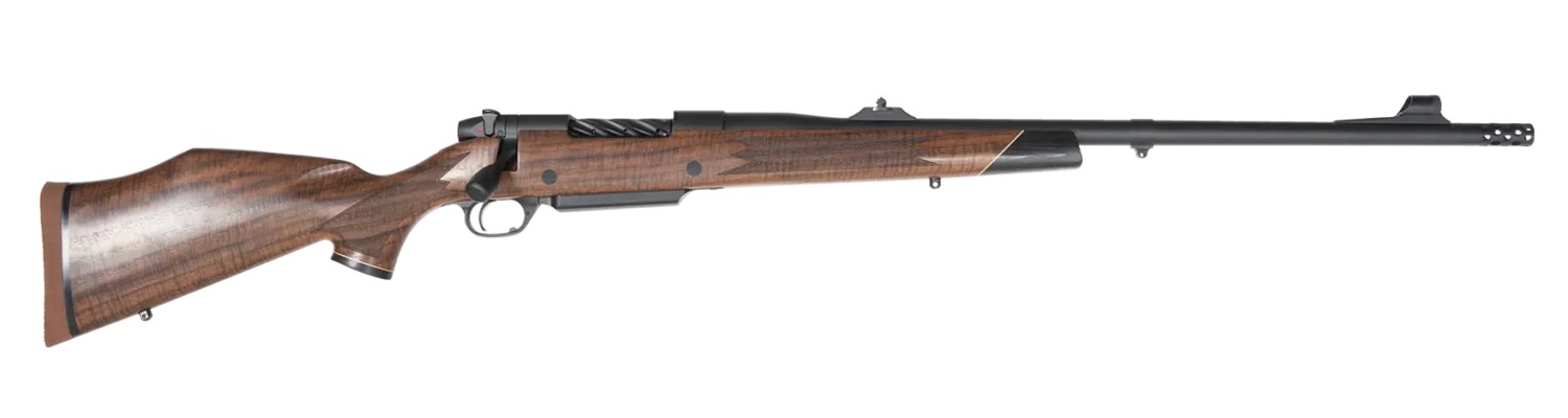Weatherby MFT01N653WR8B Mark V Frontier Full Size 6.5-300 WBY Mag 3+1 26" + 2" Graphite Black Cerakote Threaded Barrel, Graphite Black Cerakote Steel Drilled & Tapped Receiver, Oiled Walnut Monte Carl