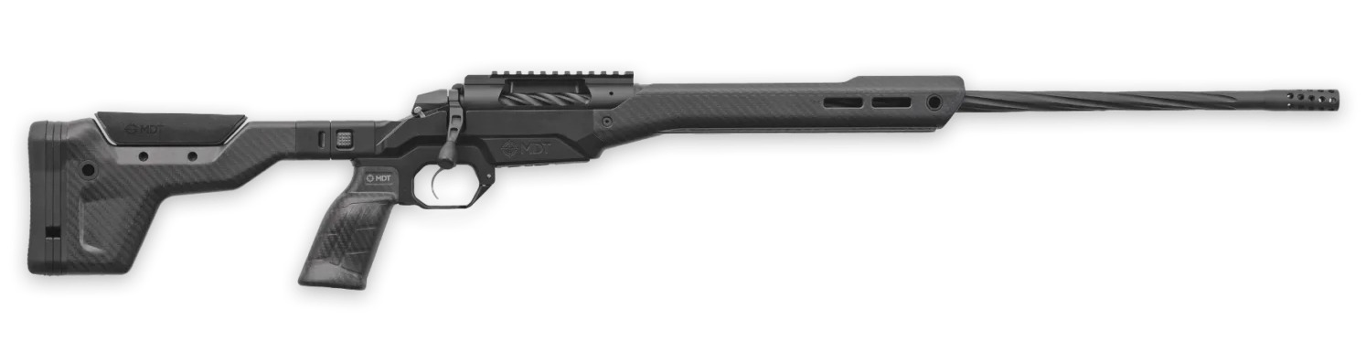 Weatherby 3WAMH86BOR18B 307 Alpine MDT SB 8.6 Blackout 3+1 16" + 2" Graphite Black Cerakote Fluted Threaded Barrel, Graphite Black Cerakote Steel Drilled & Tapped Receiver, Arca Rail Forend, Black HNT