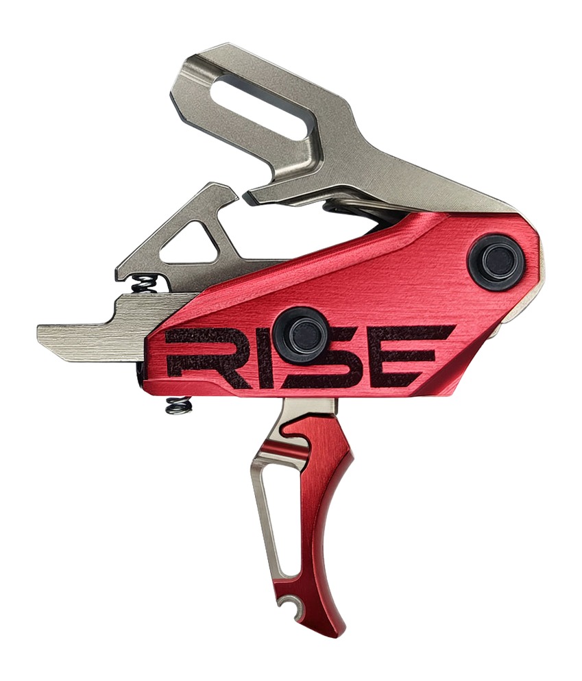 Rise Armament 535 G2 Trigger Fits AR Style Rifles Red and Silver