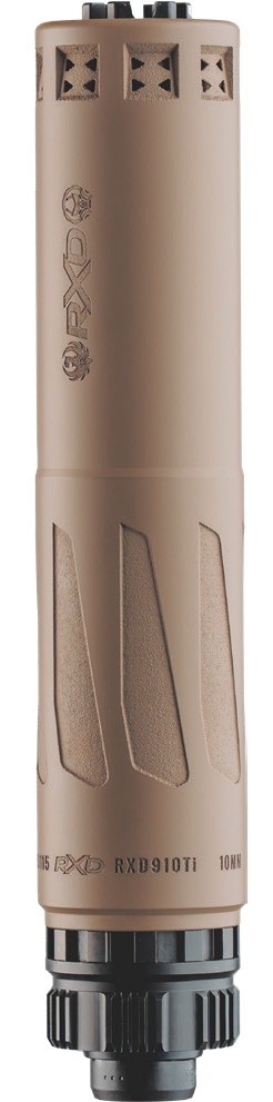 Dead AIR 9MM OPTIMIZED 10MM CAPABLE GMS LOW BACK PRESSURE SILENCER W/ PB440 MOJAVE 1/2-28 PISTON FDE RXD910TiFDE