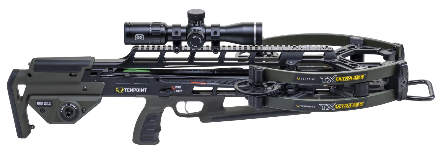 TenPoint TX Ultra 29.5 Crossbow Package ACUslide MAXX EVO-X Scope Moss Green - Tenpoint