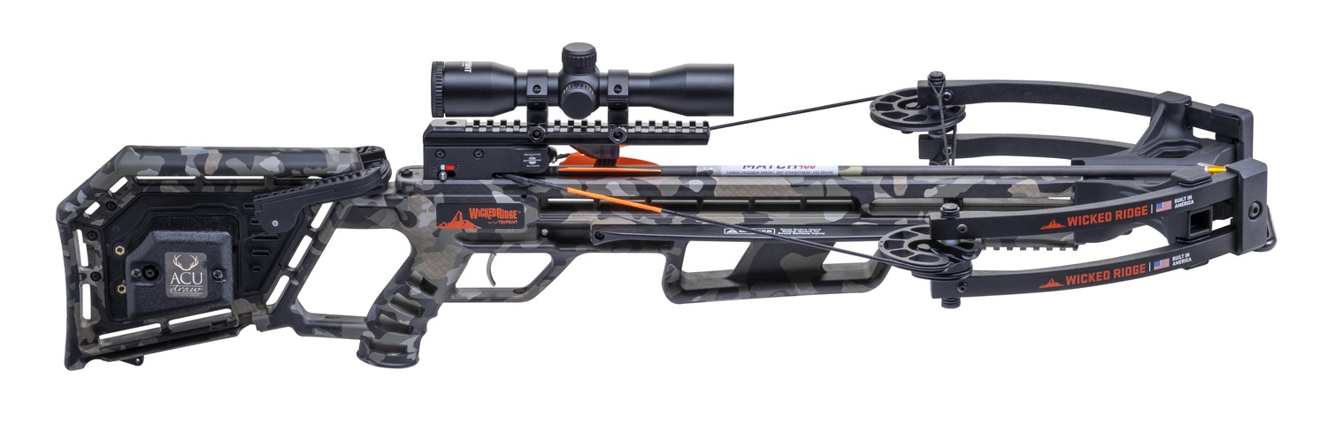 Wicked Ridge Commander 400 Crossbow Package ACUdraw ProView 400 Scope Peak Camo