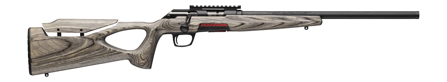 Winchester Repeating Arms 525227270 Xpert Target 17 HMR 9+1 18" Matte Black Threaded Barrel, Matte Black Steel Receiver w/Picatinny Rail, Gray Thumbhole w/Adjustable Comb Laminate Stock