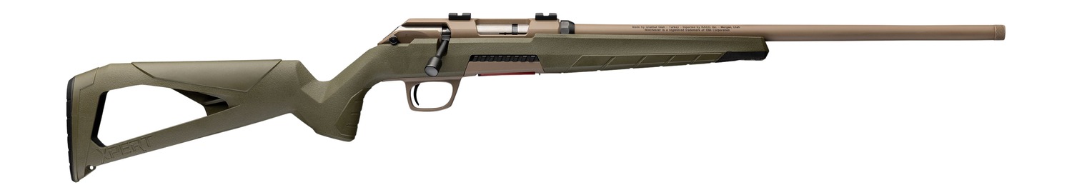 Winchester Repeating Arms 525240204 Xpert  22 WMR 9+1 18" Flat Dark Earth Cerakote Threaded Barrel, Flat Dark Earth Cerakote Steel Drilled & Tapped Receiver, OD Green Thumbhole Polymer Stock
