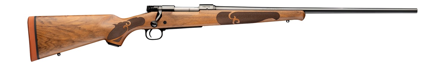 Winchester Repeating Arms 535247210 Model 70 Featherweight 22-250 Rem 5+1 22" Gloss Blued Target Crown Barrel, Gloss Blued Steel Drilled & Tapped Receiver, Satin AA French Maple Fixed w/Schnabel Forea