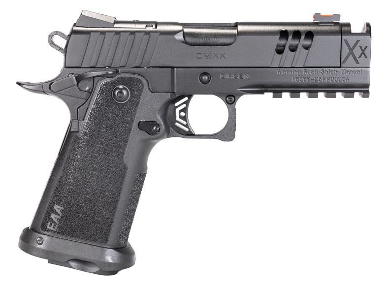 Girsan 395026 Witness2311 CMXX 10mm Auto 15+1 4.25" Black Ported w/Integral Compensator Bull Barrel, Black Steel Lightening Cut/Optic Ready/Serrated Slide, Black Polymer Frame w/Beavertail & Picatinny