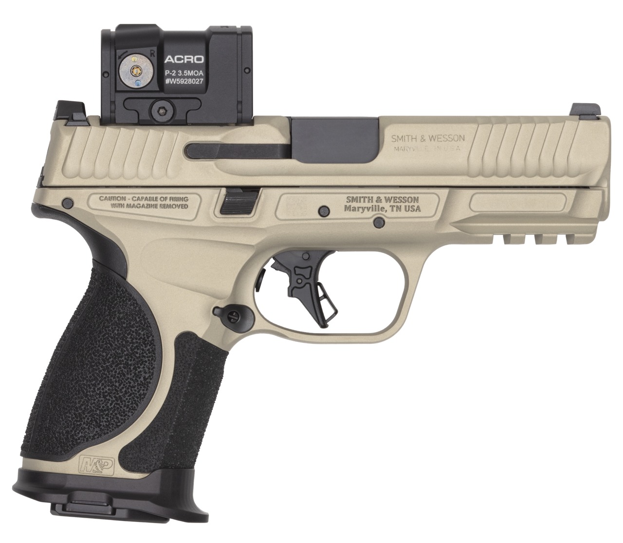 Smith and Wesson 14634 M&P9 M2.0 Metal Compact Bundle 9mm 4" Champagne Cerakote Semi-Auto Pistol