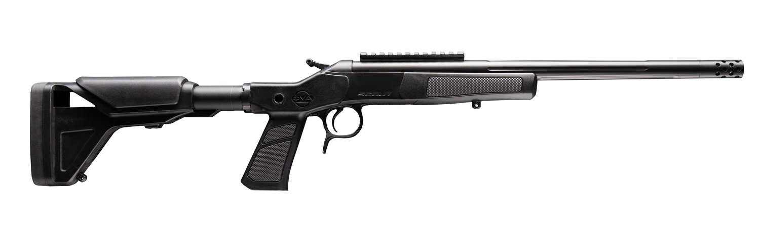 CVA CR4434XP Cascade XP-SB SBR 223 Rem 1rd 16.50" Matte Fluted Threaded Barrel Matte Stainless Steel Receiver Picatinny Rail Receiver Graphite Black Adj Buffer Tube Synthetic Stock Black Grip