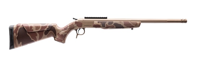 CVA CR4439DC Cascade Takedown 35 Whelen 1rd 20" Flat Dark Earth Cerakote Stainless Steel Threaded Barrel & Receiver w/Picatinny Rail, Duck Camo Synthetic Stock