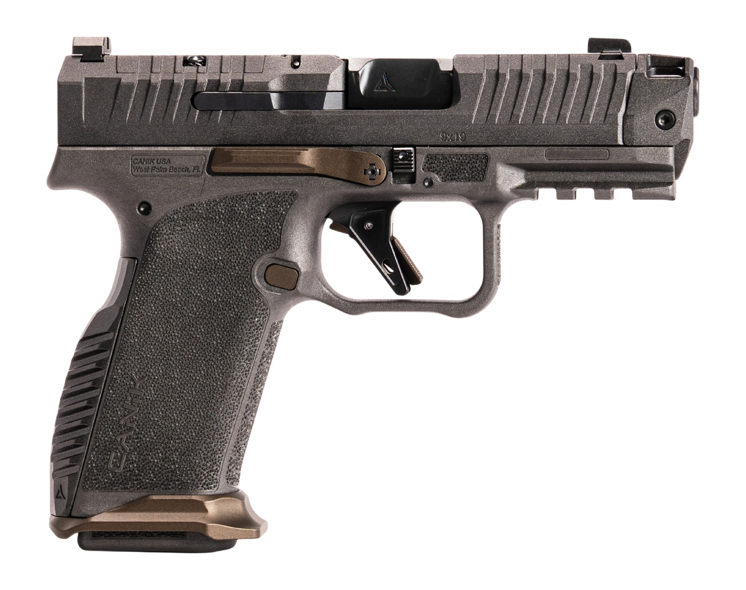 Canik HG8611GN Prime Radian  Micro-Compact Frame 9mm Luger 17+1 3.80" Compensated Barrel, Optic Ready/Serrated Slide, Textured Grip