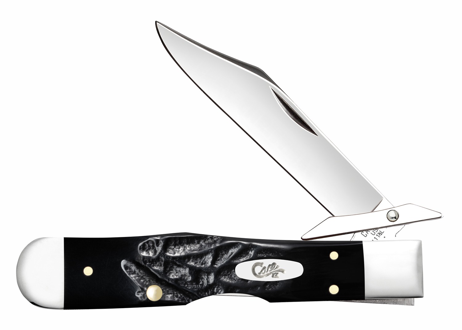 Case Cheetah Cub Rough Black Synthetic Knife