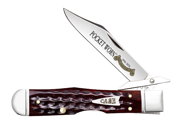 Case 55236 Cheetah Cub Pocket Worn Mahogany Bone Knife