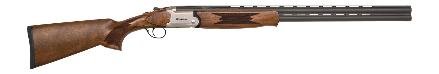Mossberg 75490 Silver Reserve  16 Gauge Break Open 2.75" 2rd 28" Matte Blued Over/Under Vent Rib Barrel, Satin Silver w/Engraved Logo Receiver, Fixed Satin Black Walnut Stock