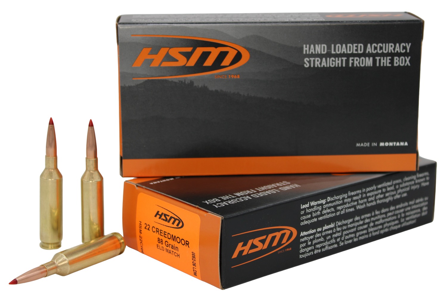HSM 22 Creedmoor 224 88gr ELD-M Match Ammo 20 Rounds