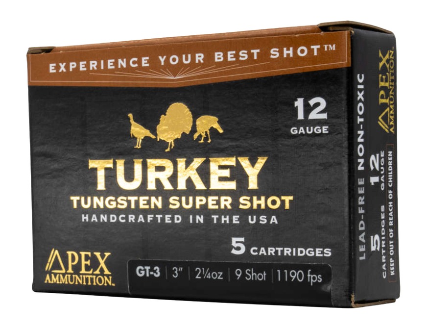 Apex STH-3 Turkey TSS 12ga 3" 7.5/9 Shot 5rd 1190 FPS