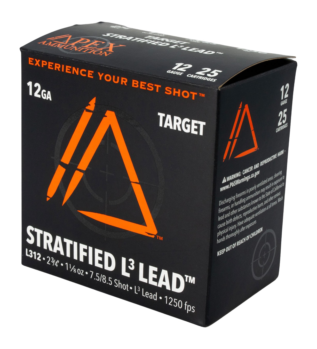 APEX AMMO ET12-7585  12G 2.75 1-1/8 7.5/8.5  25/10