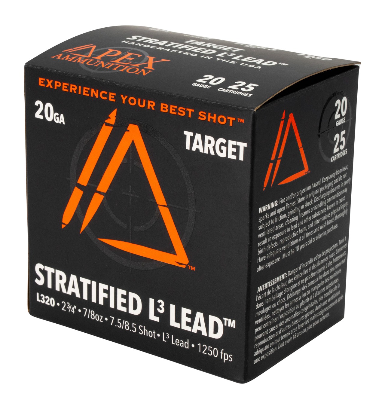 APEX AMMO ET20-7585  20G 2.75 7/8   7.5/8.5  25/10
