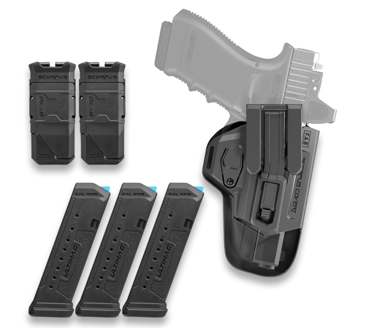 FAB FX-GLOCK17KITB COMPLETE HG KIT GLOCK 17 BLK - FAB