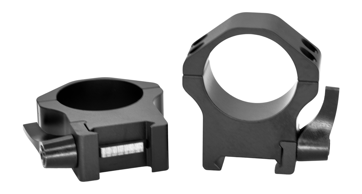 Warne Maxima Horizontal Quick Disconnect Ring, Fits 34MM Optics, High Height, Steel Construction, Matte Finish, Black 522LM