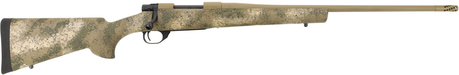 Howa HFN308PR 1500 Fence Line 308 Win 4+1 22" Burnt Bronze Cerakote Threaded Barrel, Burnt Bronze Cerakote Aluminum Drilled & Tapped Receiver, Prairie Reaper Camo Fixed Synthetic Stock, Right Hand