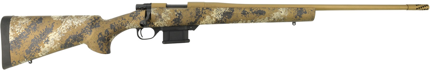 Howa HMFN6ARCSE 1500 Fence Line 6mm ARC 5+1 22" Flat Dark Earth Cerakote Threaded Barrel, Flat Dark Earth Cerakote Aluminum Drilled & Tapped Receiver, Scorched Earth Camo Fixed Synthetic Stock, Right