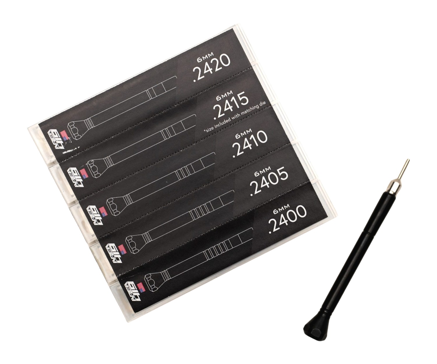 Area 419 419-Mandrels-6mm Zero Sizing Die Kit, 4 Mandrels, 17-4PH Steel