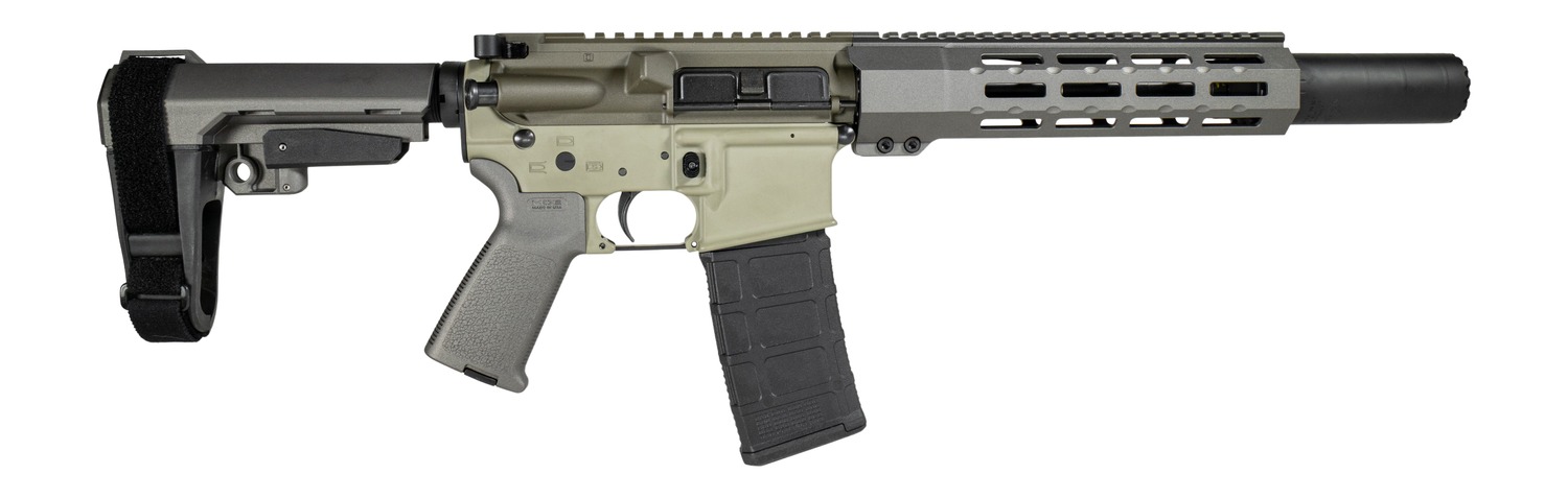Shark Coast Tactical SCCSNKYSD556001 Sneeky Pete 5.56 NATO 30+1 7.50" Black Nitride Threaded Barrel, Aluminum Receiver w/Picatinny Rail, M-LOK Handguard, Polymer SB Tactical SBA3 Brace, Magpul MOE Gri
