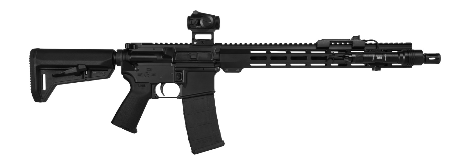 Shark Coast Tactical SCTARMCC Midnight Bundle *CA Compliant 5.56 NATO 10+1 16" Black Melonite Threaded Barrel, Black Cerakote Aluminum Receiver w/Picatinny Rail, M-LOK Handguard, Magpul MOE SL Black P