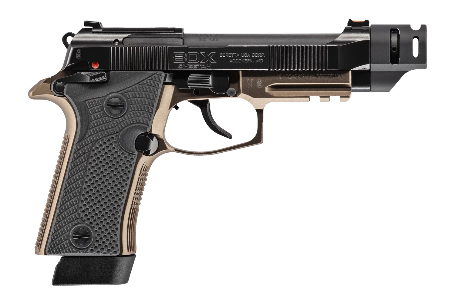 BER J80XTACLED10  80X CHEETAH 380 TACURBAN BLKBRZ