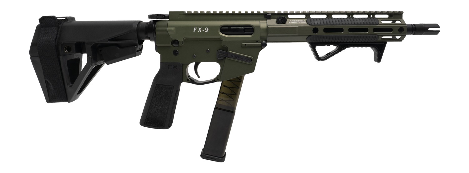 FREEDOM ORDNANCE FX9P10E-ODG 9MM 10" SBA5 BRACE - FREEDOM