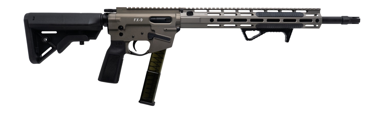 Freedom Ordance FX9R16E-FDE FX9R Elite 9mm Luger 16" Black Nitride Barrel, Flat Dark Earth Anodized Aluminum Receiver w/Picatinny Rail Black B5 Bravo Polymer Stock, B5 P Type Grip