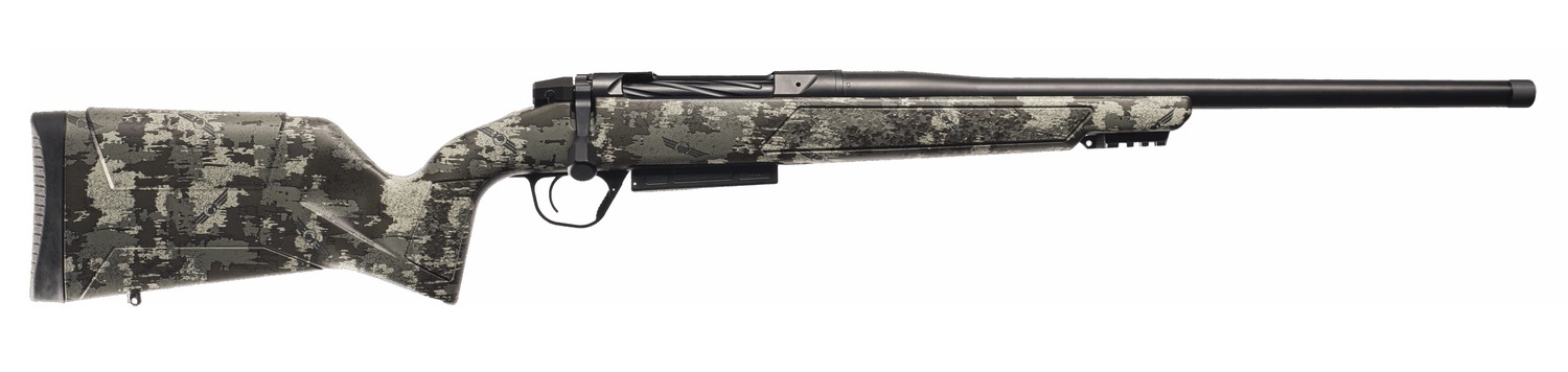 Christensen Arms 801-15027-01 Evoke Hunter 300 PRC 4+1 22" Black Cerakote Threaded Barrel, Receiver & Forend w/Picatinny Rail, Brush Camo Fixed Synthetic Stock