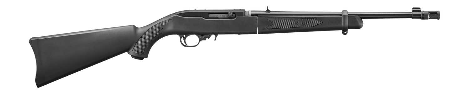 Ruger 32011 10/22 Takedown 22 LR 10+1 16.40" Satin Black Alloy Steel Threaded Barrel & Receiver w/Scope Rail, Black Fixed Synthetic Stock