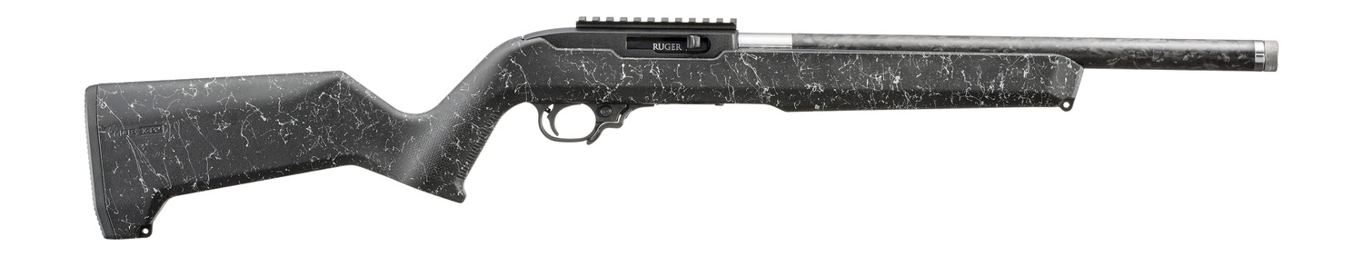 Ruger 32014 10/22 Carbon Fiber 22 LR 10+1 16.10" Carbon Fiber Threaded Barrel, Black Receiver w/Scope Rail, Textured Black w/White Specks Magpul MOE X-22 w/M-LOK Textured Synthetic Stock