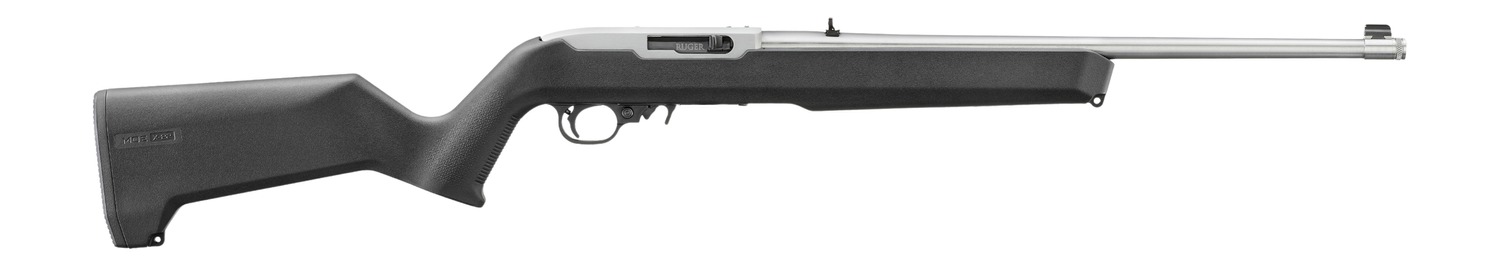 Ruger 32023 10/22  22 LR 10+1 18.50" Satin Threaded Stainless Steel Barrel, Drilled & Tapped Receiver, Black Magpul MOE X-22 w/M-LOK Textured Synthetic Stock