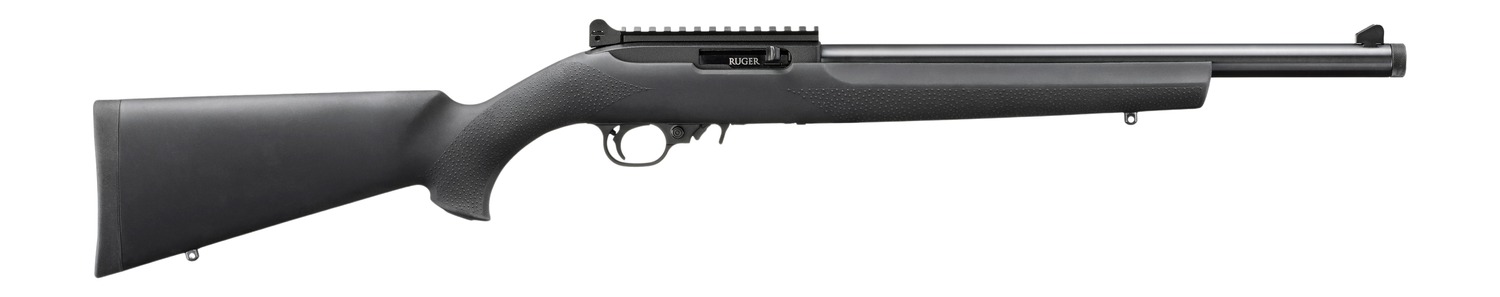 Ruger 32024 10/22  22 LR 10+1 16.12" Satin Black Threaded Barrel, Black Alloy Steel Receiver w/Picatinny Rail, Black Hogue Overmolded Synthetic Stock