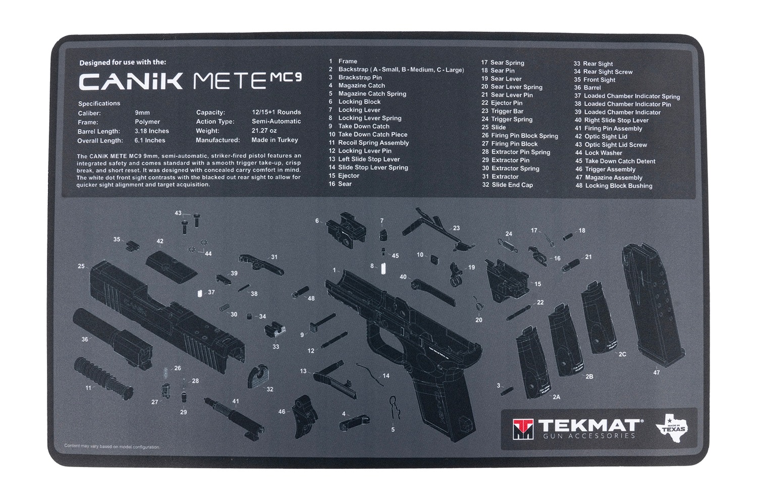 TEKMAT TEK-R17-CANIK-MC9    17X11 CANIK MC9