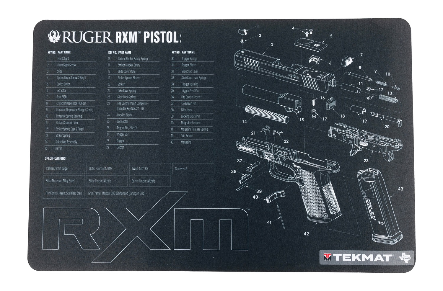 TEKMAT TEK-R17-RUGER-RXM 17X11 RUGER RXM