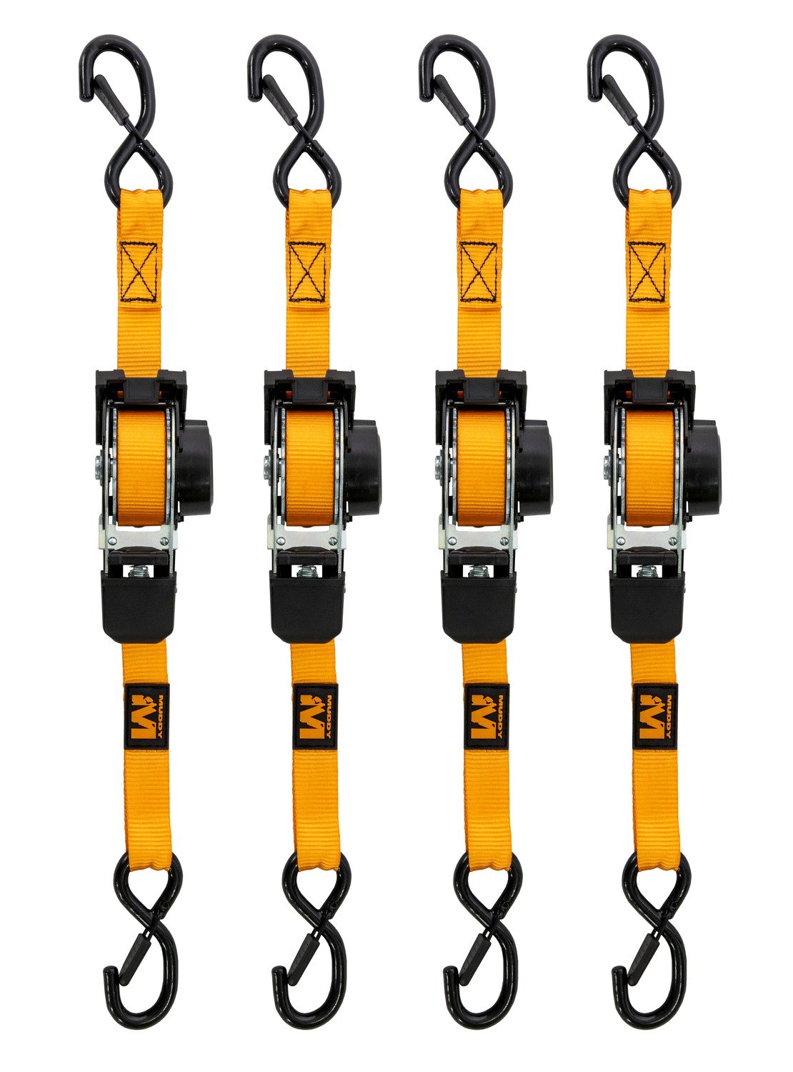 MUDDY MUD-RRS10-4PK   1X10 RATCHET STRAPS ORG