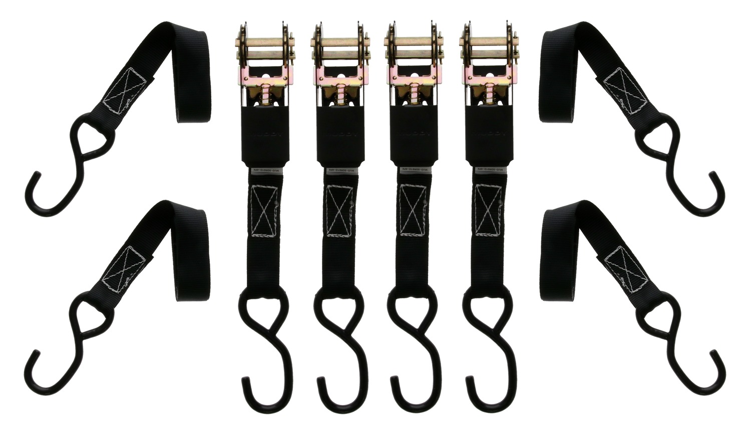 MUDDY MUD-SDRS10-4PK 1"X10'STD DUTY RATCHET STRAP
