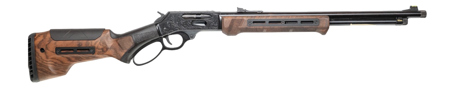 Cnc Firearms CNCSENTINEL3030 Henry X- Model Sentinal 30-30 Win 21" Black Barrel, Black Cerakote w/Engraving Receiver, Fixed Woox Bravado Walnut Stock