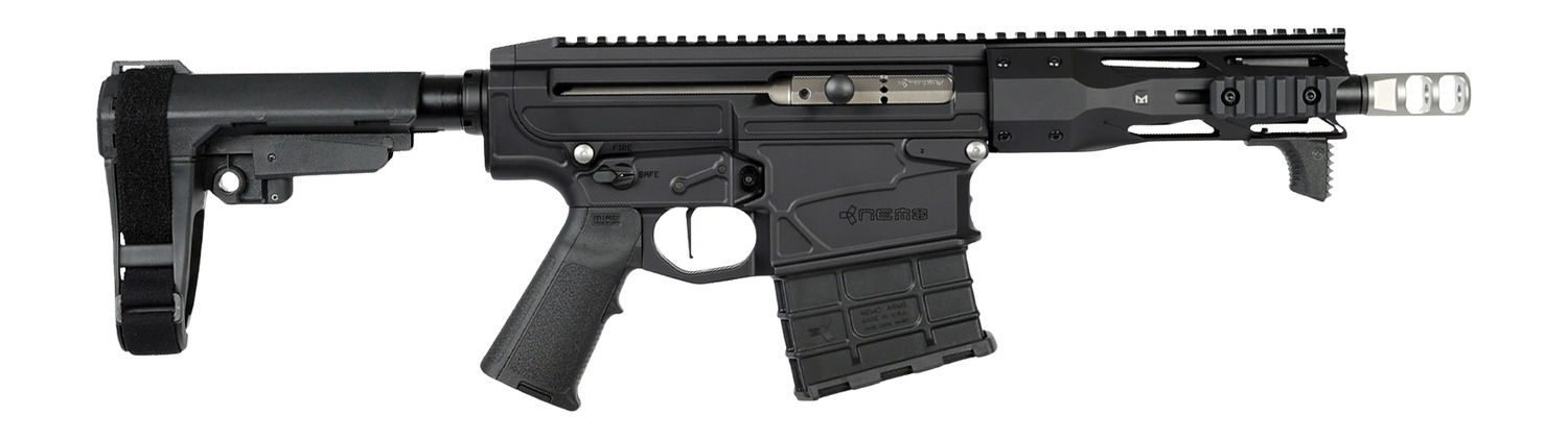 Nemo Arms OMENNM-S8 Omen Nitemare 300 Win Mag 14+1 8" Black Threaded Barrel, Black Aluminum Receiver w/Picatinny Rail, M-LOK Handguard, Black Polymer SB Tactical SBA3 Brace, Black Magpul MIAD Grip