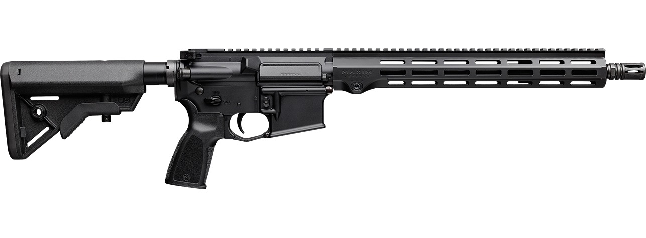 Maxim Defense  MD15 Duty 5.56 NATO 16" Black Nitride Threaded Barrel, Black Anodized Aluminum Receiver w/Picatinny Rail, M-LOK Handguard, B5 Bravo Black Polymer Stock, Black Polymer Grip