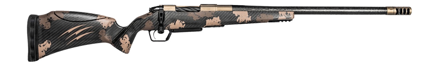 Fierce Firearms RIVSCX7PRC22BDS Carbon Rival XP 2.0 7mm PRC 22" Smoked Bronze Cerakote Spiral Fluted Stainless Steel Barrel & Drilled & Tapped Receiver, Desert Shadow Camo Adj Comb Carbon Fiber Stock,