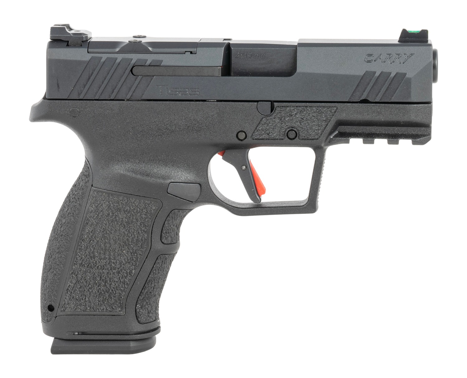 Tisas Arms 15000302 PX-9  Carry 9mm Luger 15+1 3.50" Black Carbon Steel Optic Ready/Serrated Slide, Black Polymer Frame w/Picatinny Rail, Black Rubber Grip, RMR Footprint