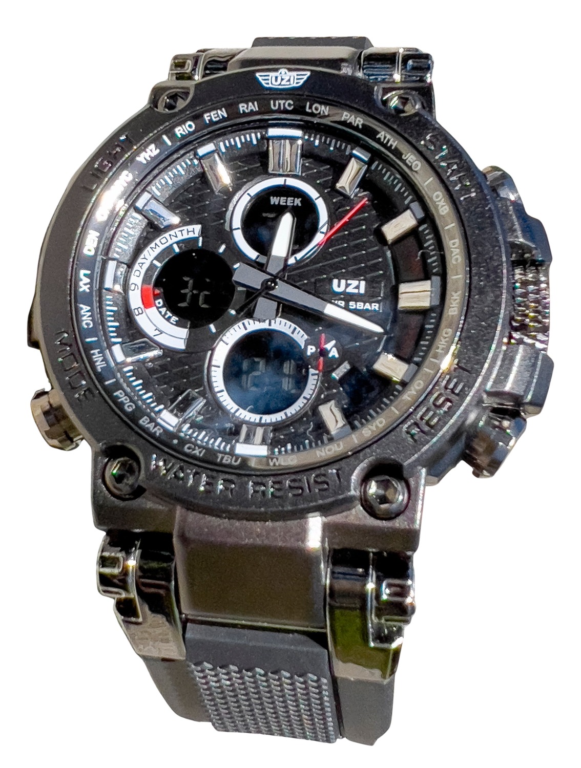 CAMP UZI-W1803BLK UZI SHOCK DIGITAL WATCH BLK