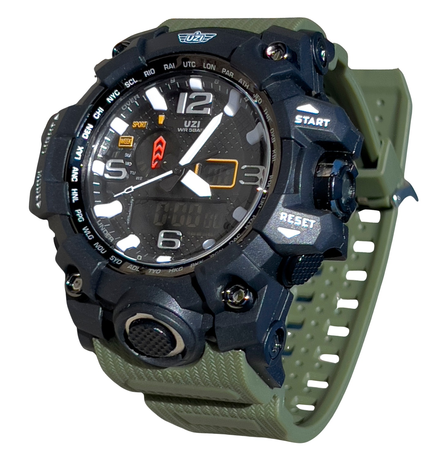 CAMP UZI-W-1545-G UZI SHOCK DIGITAL WATCH OD