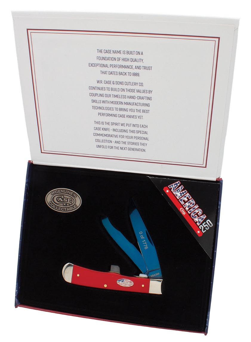 Case Smooth R&W Synthetic Trapper Knife Patriotic