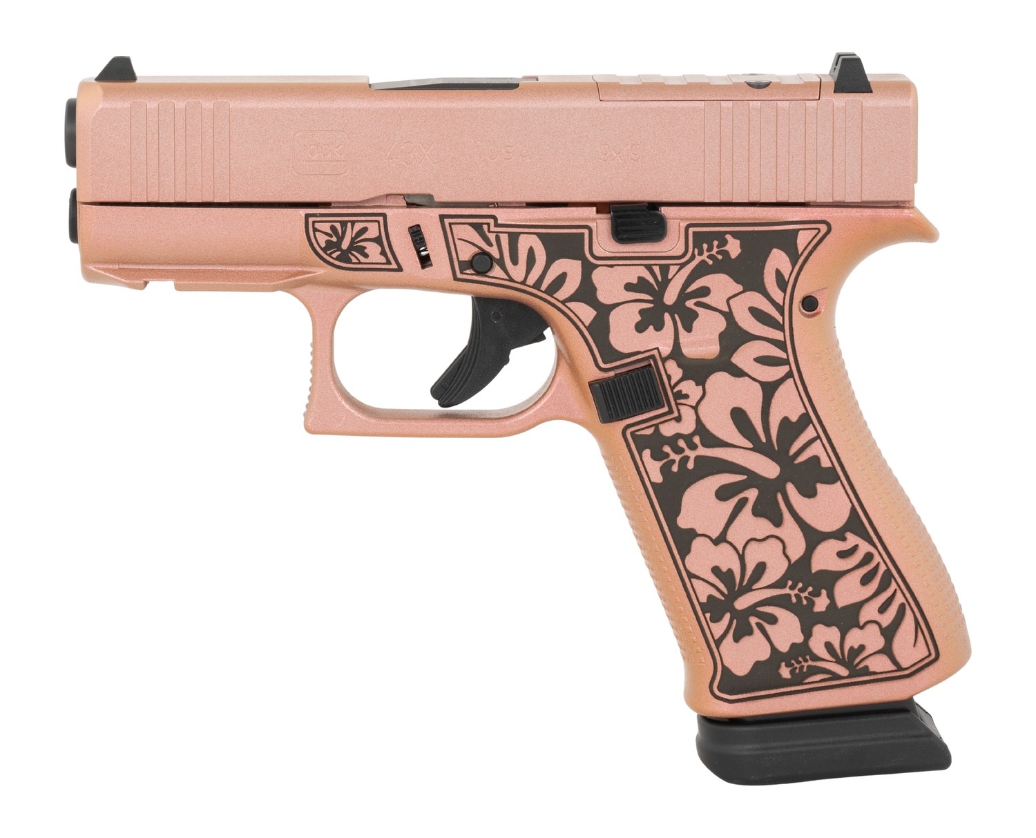 Glock 43X 9mm Pink Floral Cerakote Pistol – Stunning 9mm Handgun 2 Glock 43X 9mm Pink Floral Cerakote Pistol – Stunning 9mm Handgun - Image 2