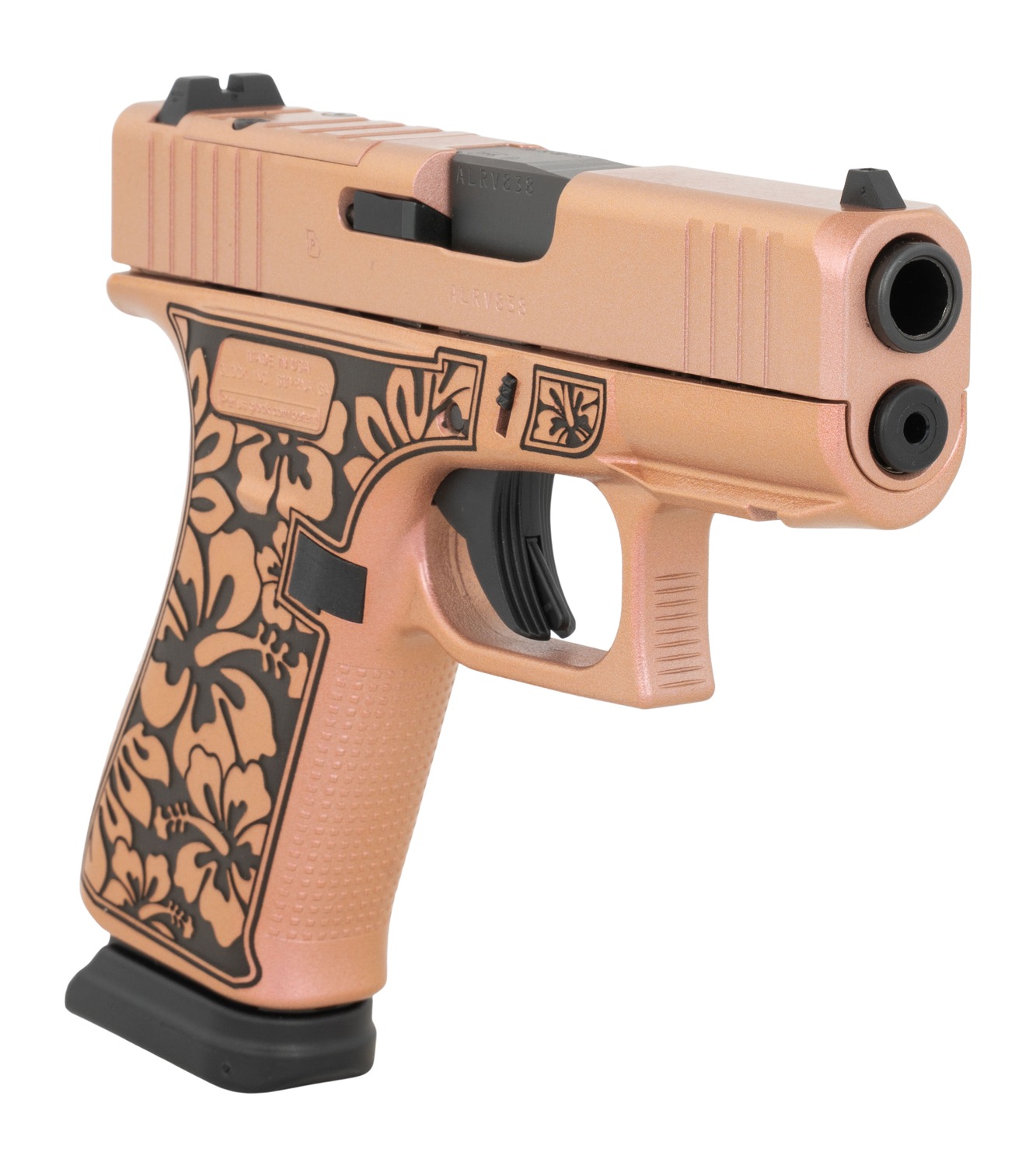 Glock 43X 9mm Pink Floral Cerakote Pistol – Stunning 9mm Handgun 3 Glock 43X 9mm Pink Floral Cerakote Pistol – Stunning 9mm Handgun - Image 3